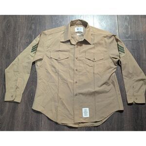 Defense Logistics Agency Valor Collection 18/35 SS USMC Women’s Shirt Khaki